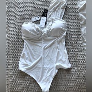 NWT Express White Contour Bodysuit Sz medium